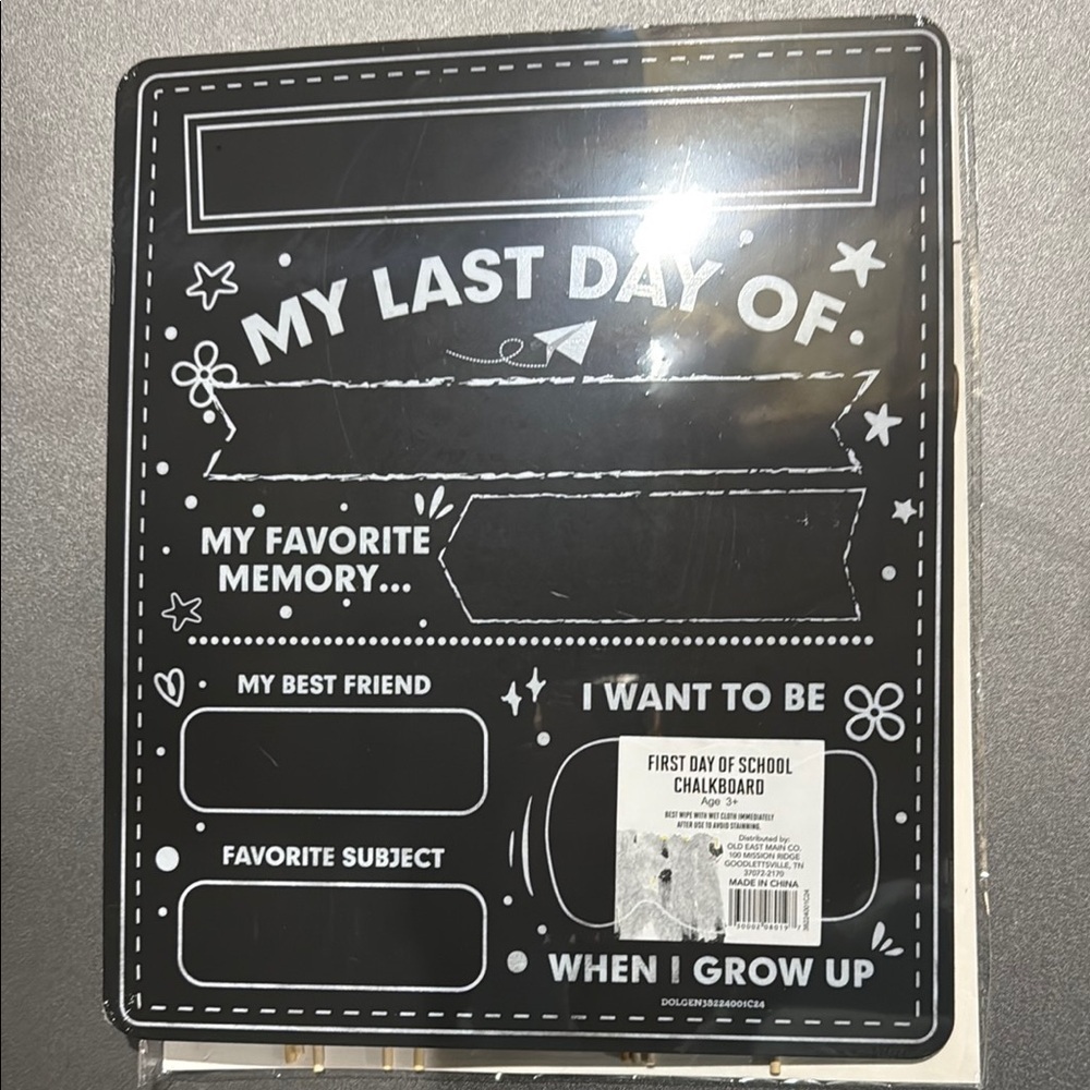 My First Day Photo Props and Chalkboard Set - Picture 3 of 5